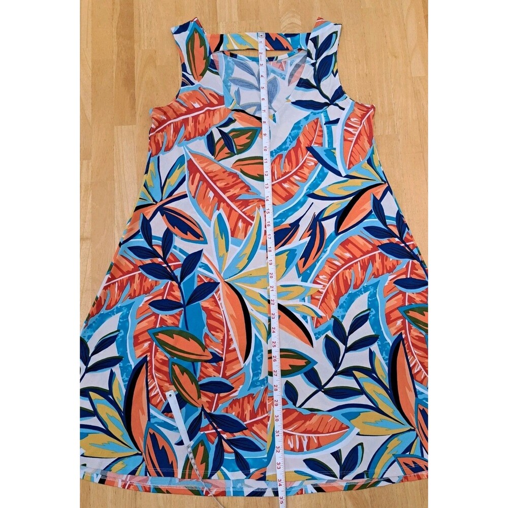 MSK Dress Lot of 2 Tropical Floral Paisley Stretchy Comfortable Size Medium - Picture 6 of 15